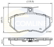 CBP0736 Sada brzdových destiček, kotoučová brzda Comline COMLINE