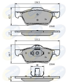 CBP0739 COMLINE sada brzdových platničiek kotúčovej brzdy CBP0739 COMLINE