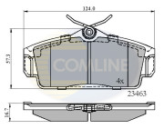 CBP0740 Sada brzdových destiček, kotoučová brzda Comline COMLINE