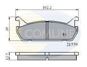 CBP0875 Sada brzdových destiček, kotoučová brzda Comline COMLINE