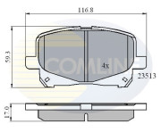 CBP0904 COMLINE sada brzdových platničiek kotúčovej brzdy CBP0904 COMLINE