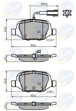 CBP11026 Sada brzdových destiček, kotoučová brzda Comline COMLINE