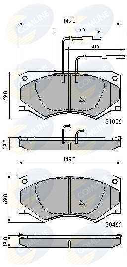 CBP11051 Sada brzdových destiček, kotoučová brzda Comline COMLINE