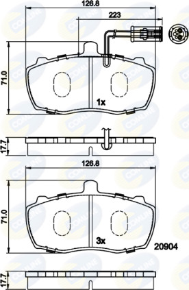 CBP11066 COMLINE sada brzdových platničiek kotúčovej brzdy CBP11066 COMLINE