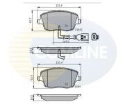 CBP11147 Sada brzdových destiček, kotoučová brzda Comline COMLINE