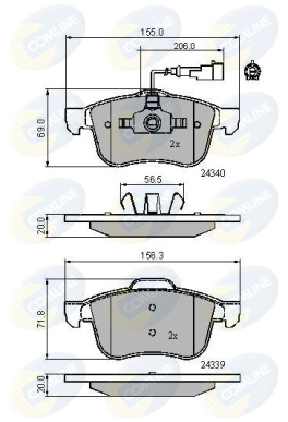 CBP11718 Sada brzdových destiček, kotoučová brzda Comline COMLINE