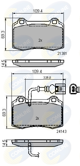 CBP11737 Sada brzdových destiček, kotoučová brzda COMLINE