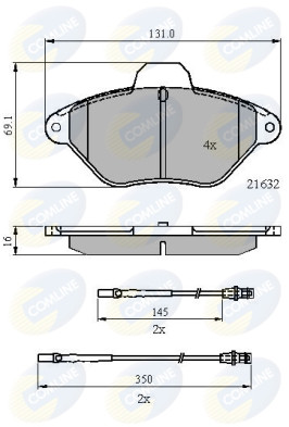 CBP21079 Sada brzdových destiček, kotoučová brzda Comline COMLINE