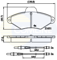 CBP2568 Sada brzdových destiček, kotoučová brzda Comline COMLINE