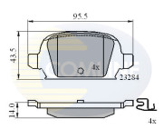 CBP31135 Sada brzdových destiček, kotoučová brzda Comline COMLINE