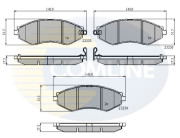 CBP31188 Sada brzdových destiček, kotoučová brzda Comline COMLINE