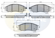 CBP31193 Sada brzdových destiček, kotoučová brzda Comline COMLINE