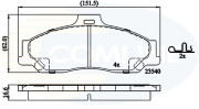 CBP31245 COMLINE sada brzdových platničiek kotúčovej brzdy CBP31245 COMLINE