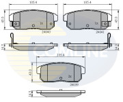 CBP31283 Sada brzdových destiček, kotoučová brzda Comline COMLINE