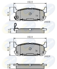 CBP31521 COMLINE sada brzdových platničiek kotúčovej brzdy CBP31521 COMLINE