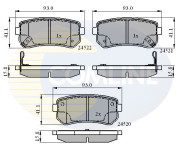 CBP31543 Sada brzdových destiček, kotoučová brzda Comline COMLINE