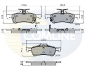 CBP31657 COMLINE sada brzdových platničiek kotúčovej brzdy CBP31657 COMLINE