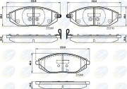 CBP32150 COMLINE sada brzdových platničiek kotúčovej brzdy CBP32150 COMLINE