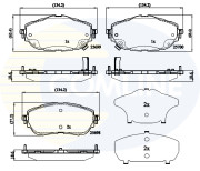 CBP32207 Sada brzdových destiček, kotoučová brzda Comline COMLINE