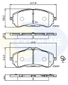 CBP32232 Sada brzdových destiček, kotoučová brzda Comline COMLINE