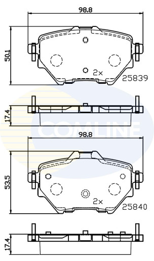 CBP32234 Sada brzdových destiček, kotoučová brzda COMLINE