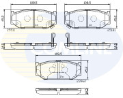 CBP32245 Sada brzdových destiček, kotoučová brzda Comline COMLINE