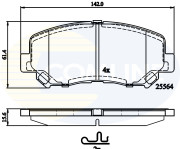 CBP32252 Sada brzdových destiček, kotoučová brzda Comline COMLINE