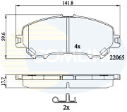 CBP32278 Sada brzdových destiček, kotoučová brzda Comline COMLINE