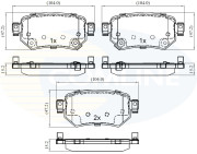 CBP32386 COMLINE sada brzdových platničiek kotúčovej brzdy CBP32386 COMLINE