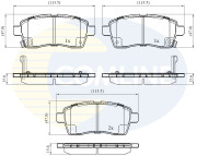 CBP32439 Sada brzdových destiček, kotoučová brzda Comline COMLINE