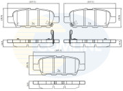 CBP32445 Sada brzdových destiček, kotoučová brzda Comline COMLINE