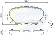 CBP32447 COMLINE sada brzdových platničiek kotúčovej brzdy CBP32447 COMLINE