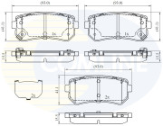 CBP32530 Sada brzdových destiček, kotoučová brzda Comline COMLINE