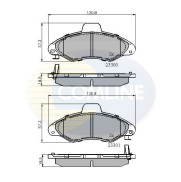 CBP3393 Sada brzdových destiček, kotoučová brzda Comline COMLINE