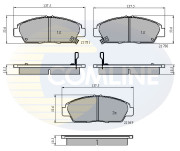 CBP3446 Sada brzdových destiček, kotoučová brzda Comline COMLINE