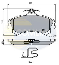 CBP3462 Sada brzdových destiček, kotoučová brzda Comline COMLINE