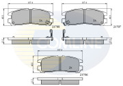 CBP3468 Sada brzdových destiček, kotoučová brzda Comline COMLINE