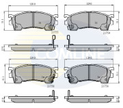 CBP3510 Sada brzdových destiček, kotoučová brzda Comline COMLINE
