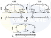 CBP36008 Sada brzdových destiček, kotoučová brzda Comline COMLINE