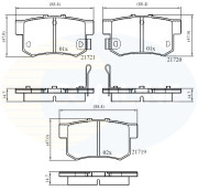 CBP36049 Sada brzdových destiček, kotoučová brzda Comline COMLINE