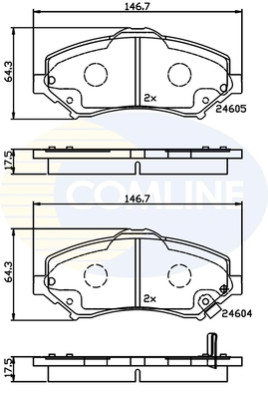 CBP36066 COMLINE sada brzdových platničiek kotúčovej brzdy CBP36066 COMLINE