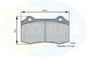 CBP36089 Sada brzdových destiček, kotoučová brzda Comline COMLINE