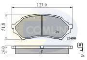 CBP3817 COMLINE sada brzdových platničiek kotúčovej brzdy CBP3817 COMLINE