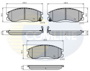 CBP3938 Sada brzdových destiček, kotoučová brzda Comline COMLINE