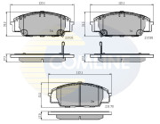 CBP3947 Sada brzdových destiček, kotoučová brzda Comline COMLINE