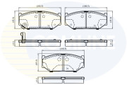 CBP3998 Sada brzdových destiček, kotoučová brzda Comline COMLINE