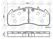 CBP9078MK COMLINE sada brzdových platničiek kotúčovej brzdy CBP9078MK COMLINE