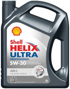 550046682 SHELL HELIX ULTRA AM-L 5W30 5L SN/CF, C3, BMW LL-04, MB229.51 SHELL
