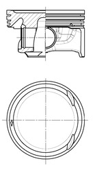 41487600 Píst KOLBENSCHMIDT