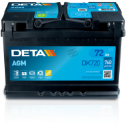 DK720 startovací baterie DETA Start-Stop AGM DETA